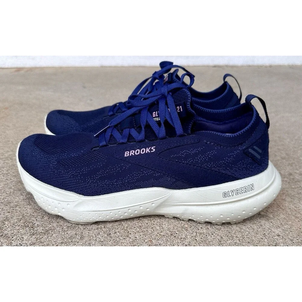 Brooks Glycerin StealthFit 21 Women’s 10 B Navy Blue Running Shoes 120410
